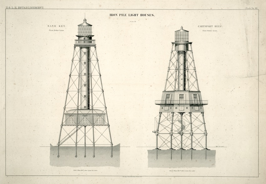Iron Pile Light Houses Sand Key and Carysfort Reef NA RG 26 (92) copy